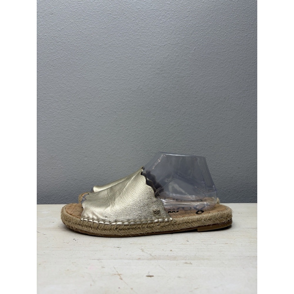 Sam Edelman Gold Leather Andy Slide Sandals Size 9